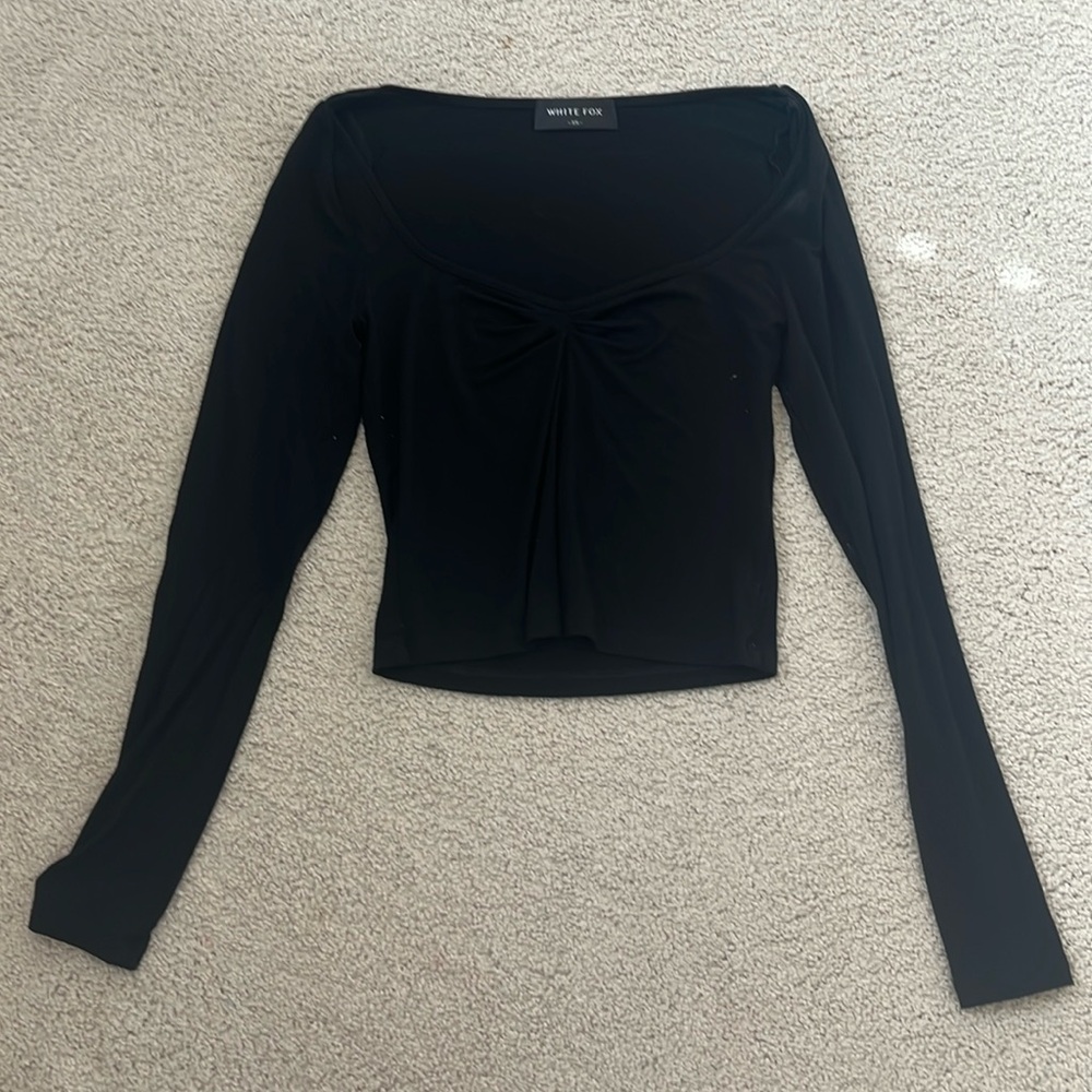White Fox Black Longsleeve